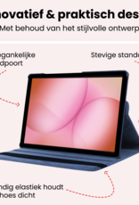 NoXx NoXx Samsung Galaxy Tab A11 Plus Hoes Draaibaar Met Screenprotector - Donkerblauw