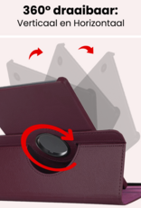 NoXx NoXx Samsung Galaxy Tab A11 Plus Hoes Draaibaar Met Screenprotector - Paars