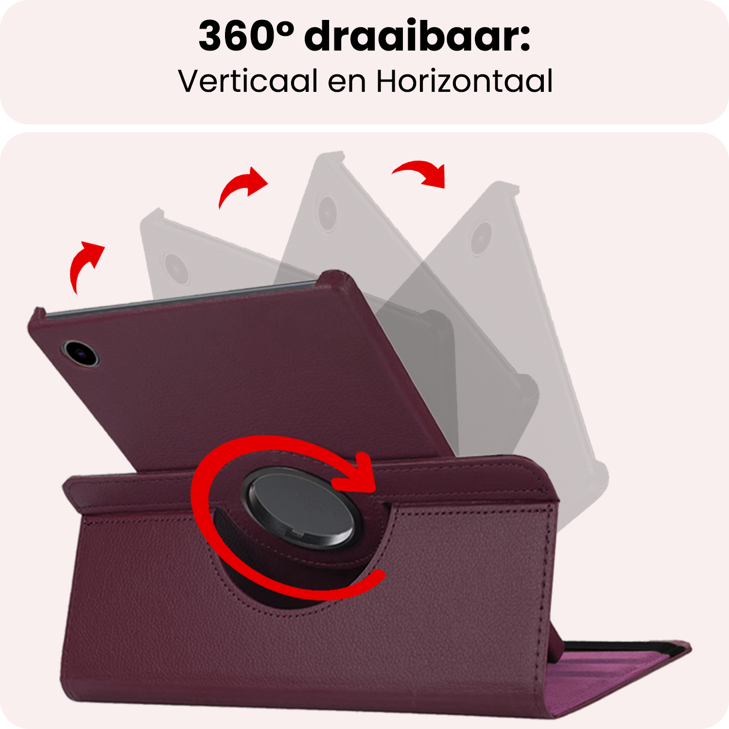 NoXx NoXx Samsung Galaxy Tab A11 Plus Hoes Draaibaar Met Screenprotector - Paars