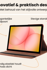 Nomfy Nomfy Samsung Galaxy Tab A11 Plus Hoes Draaibaar Met Screenprotector - Bruin