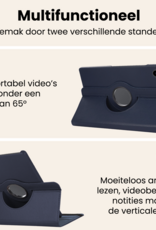 Nomfy Nomfy Samsung Galaxy Tab A11 Plus Hoes Draaibaar Met Screenprotector - Donkerblauw