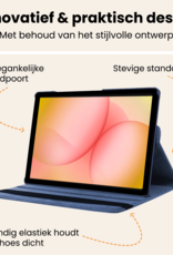 Nomfy Nomfy Samsung Galaxy Tab A11 Plus Hoes Draaibaar Met Screenprotector - Donkerblauw