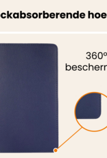 Nomfy Nomfy Samsung Galaxy Tab A11 Plus Hoes Draaibaar Met Screenprotector - Donkerblauw