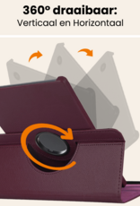 Nomfy Nomfy Samsung Galaxy Tab A11 Plus Hoes Draaibaar Met Screenprotector - Paars