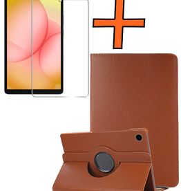 Nomfy Nomfy Samsung Galaxy Tab A11 Plus Hoes Draaibaar Met Screenprotector - Bruin