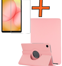 Nomfy Nomfy Samsung Galaxy Tab A11 Plus Hoes Draaibaar Met Screenprotector - Lichtroze