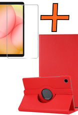 Nomfy Nomfy Samsung Galaxy Tab A11 Plus Hoes Draaibaar Met Screenprotector - Rood