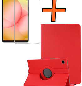 Nomfy Nomfy Samsung Galaxy Tab A11 Plus Hoes Draaibaar Met Screenprotector - Rood