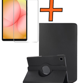 Nomfy Nomfy Samsung Galaxy Tab A11 Plus Hoes Draaibaar Met Screenprotector - Zwart