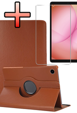 NoXx NoXx Samsung Galaxy Tab A11 Plus Hoes Draaibaar Met Screenprotector - Bruin