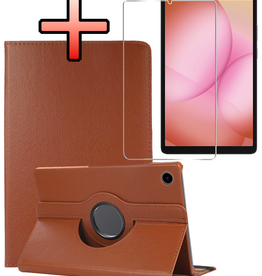 NoXx NoXx Samsung Galaxy Tab A11 Plus Hoes Draaibaar Met Screenprotector - Bruin