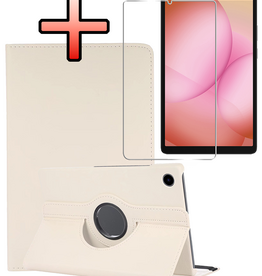 NoXx NoXx Samsung Galaxy Tab A11 Plus Hoes Draaibaar Met Screenprotector - Wit