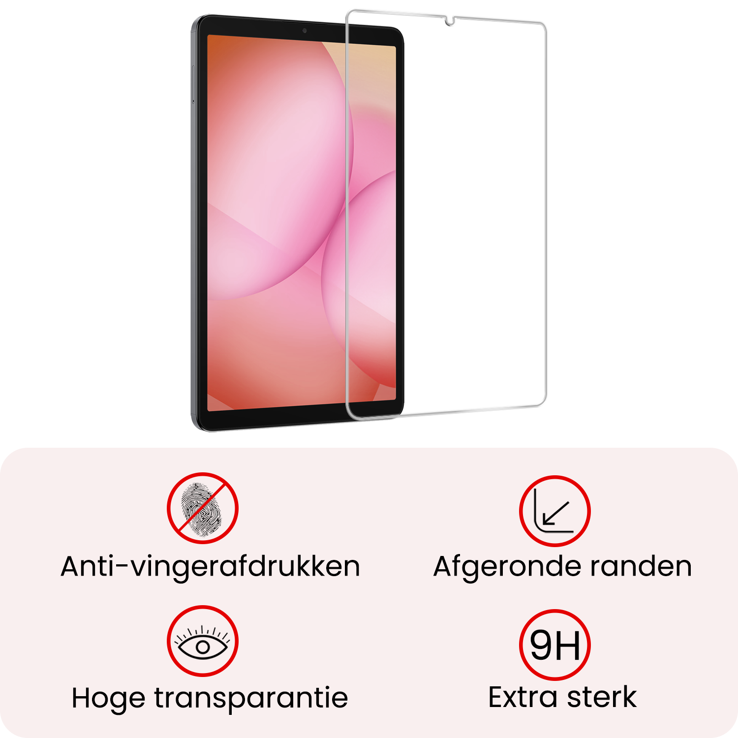 NoXx NoXx Samsung Galaxy Tab A11 Plus Hoes Draaibaar Met Screenprotector - Zwart