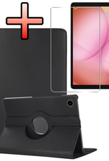 NoXx NoXx Samsung Galaxy Tab A11 Plus Hoes Draaibaar Met Screenprotector - Zwart