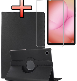 NoXx NoXx Samsung Galaxy Tab A11 Plus Hoes Draaibaar Met Screenprotector - Zwart