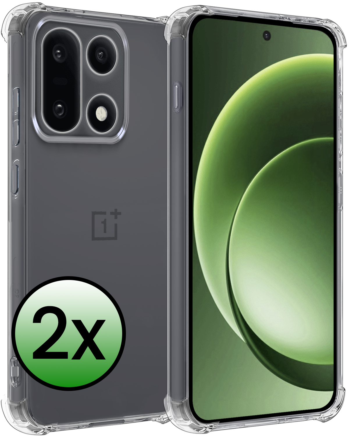 BASEY. BASEY. OnePlus 15 Hoesje Shockproof - Transparant - 2 PACK