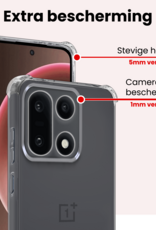 NoXx NoXx OnePlus 15 Hoesje Shockproof - Transparant - 2 PACK