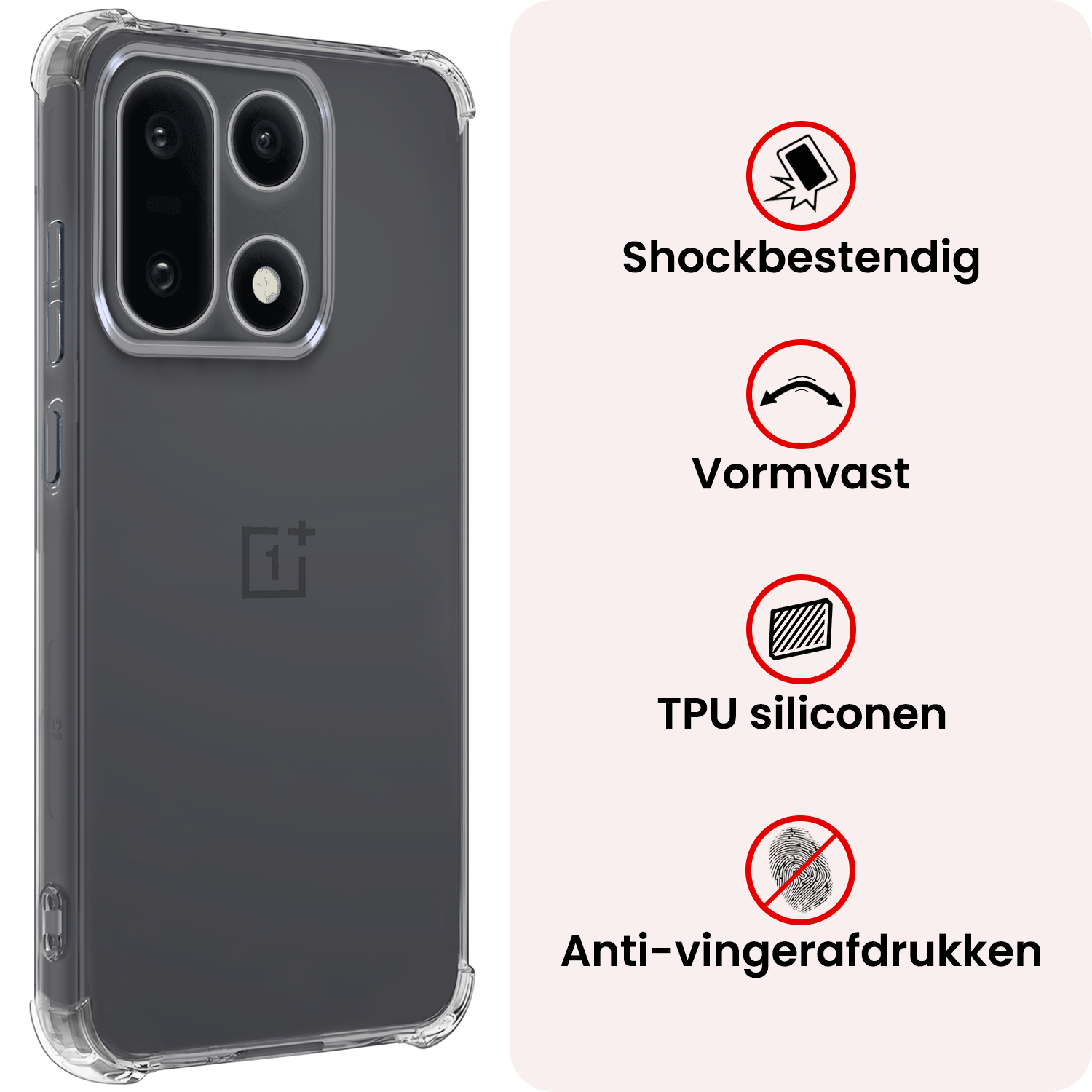 NoXx NoXx OnePlus 15 Hoesje Shockproof Met Screenprotector