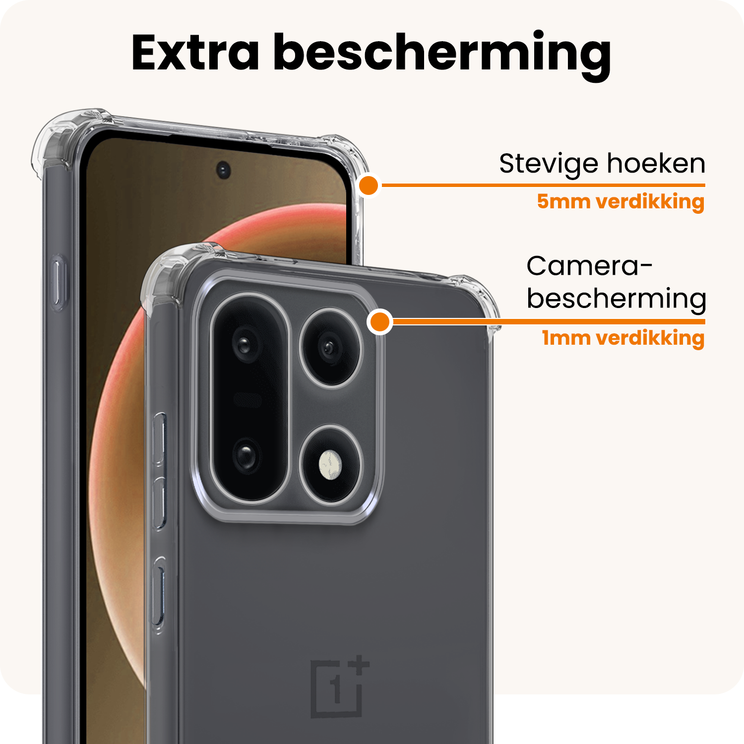 Nomfy Nomfy OnePlus 15 Hoesje Shockproof - Transparant