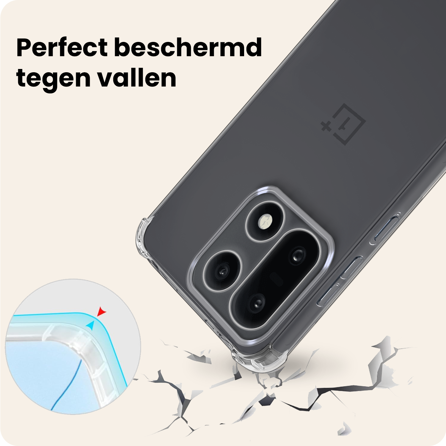 Nomfy Nomfy OnePlus 15 Hoesje Shockproof - Transparant