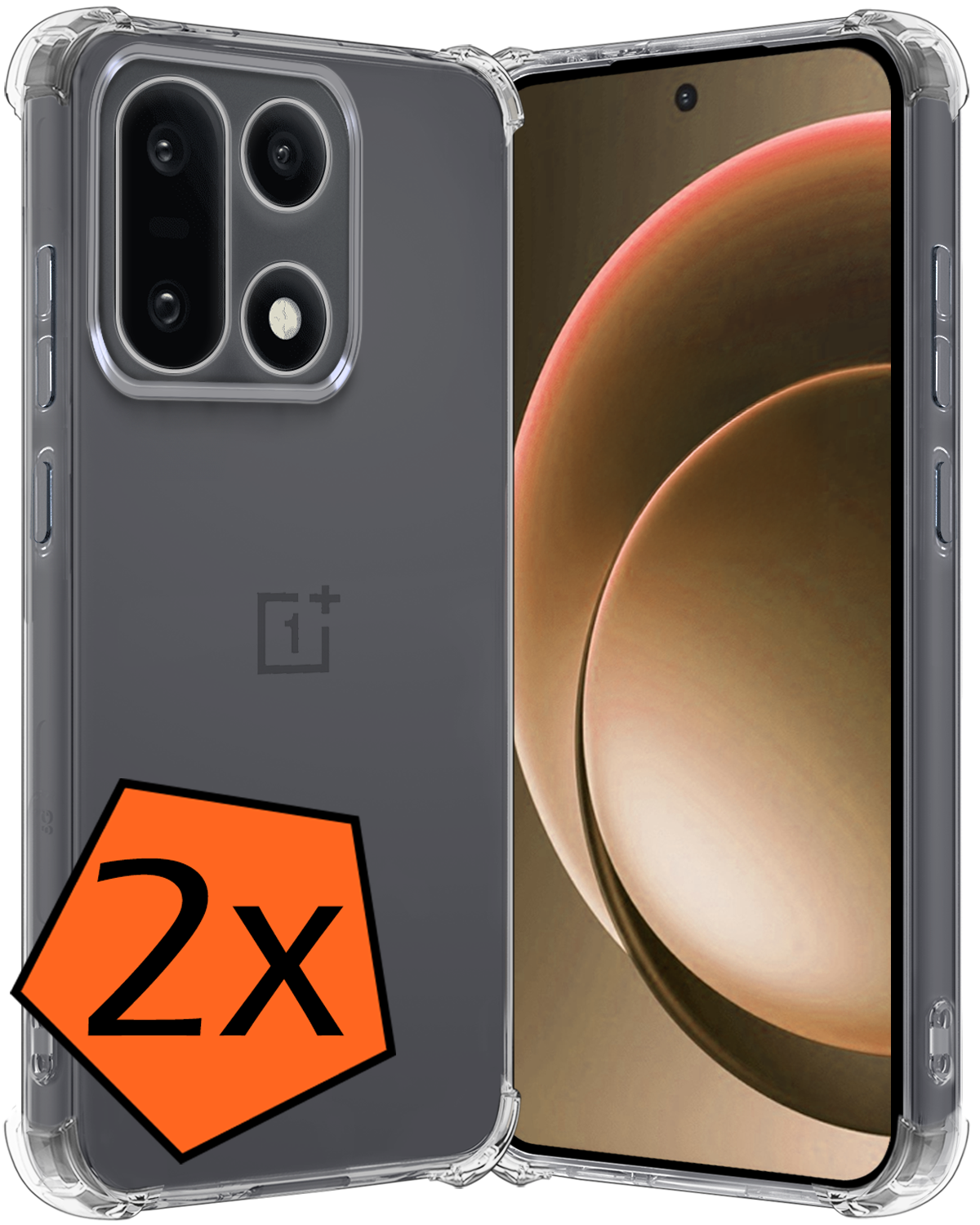 Nomfy Nomfy OnePlus 15 Hoesje Shockproof - Transparant - 2 PACK