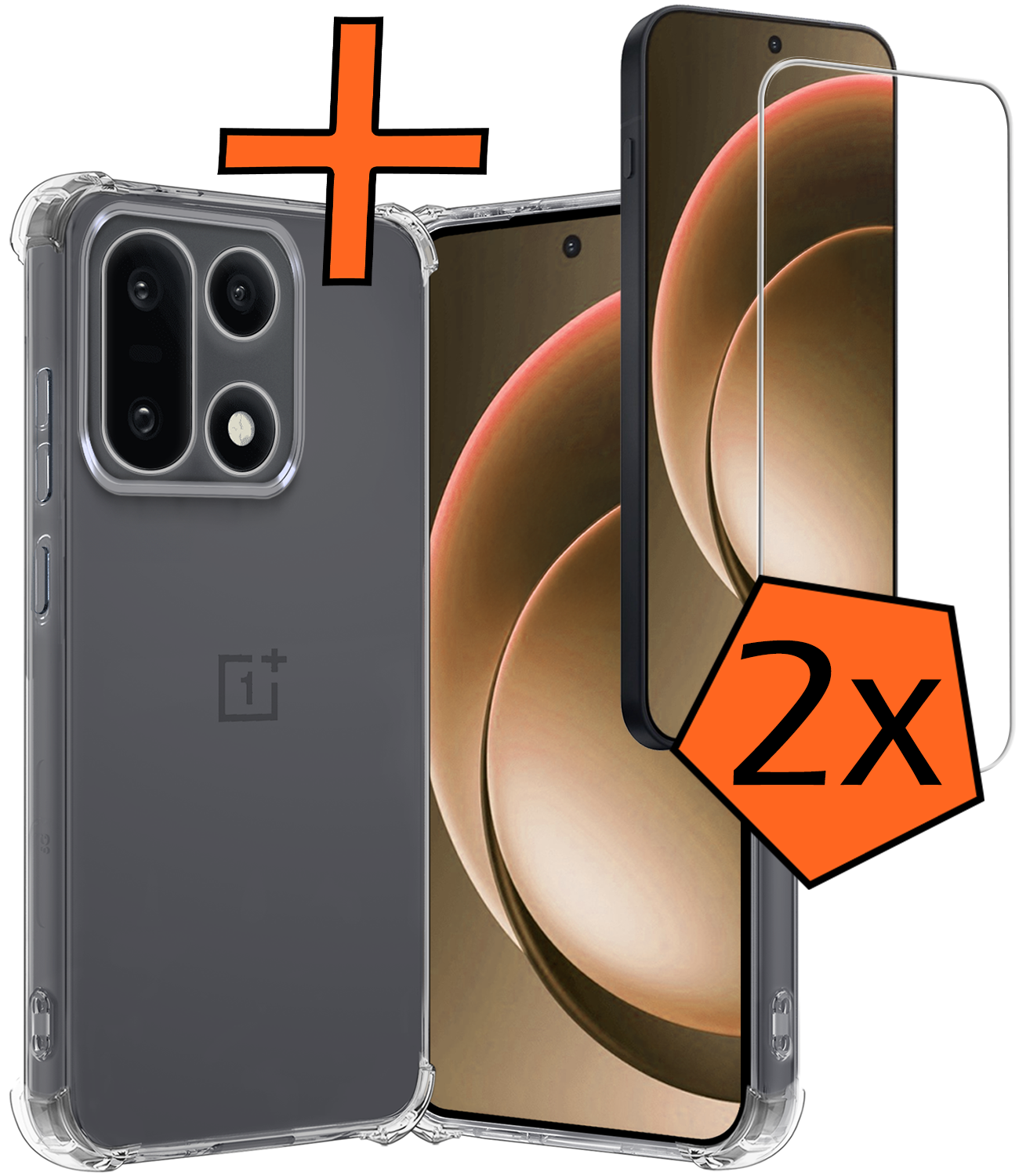 Nomfy Nomfy OnePlus 15 Hoesje Shockproof Met 2x Screenprotector