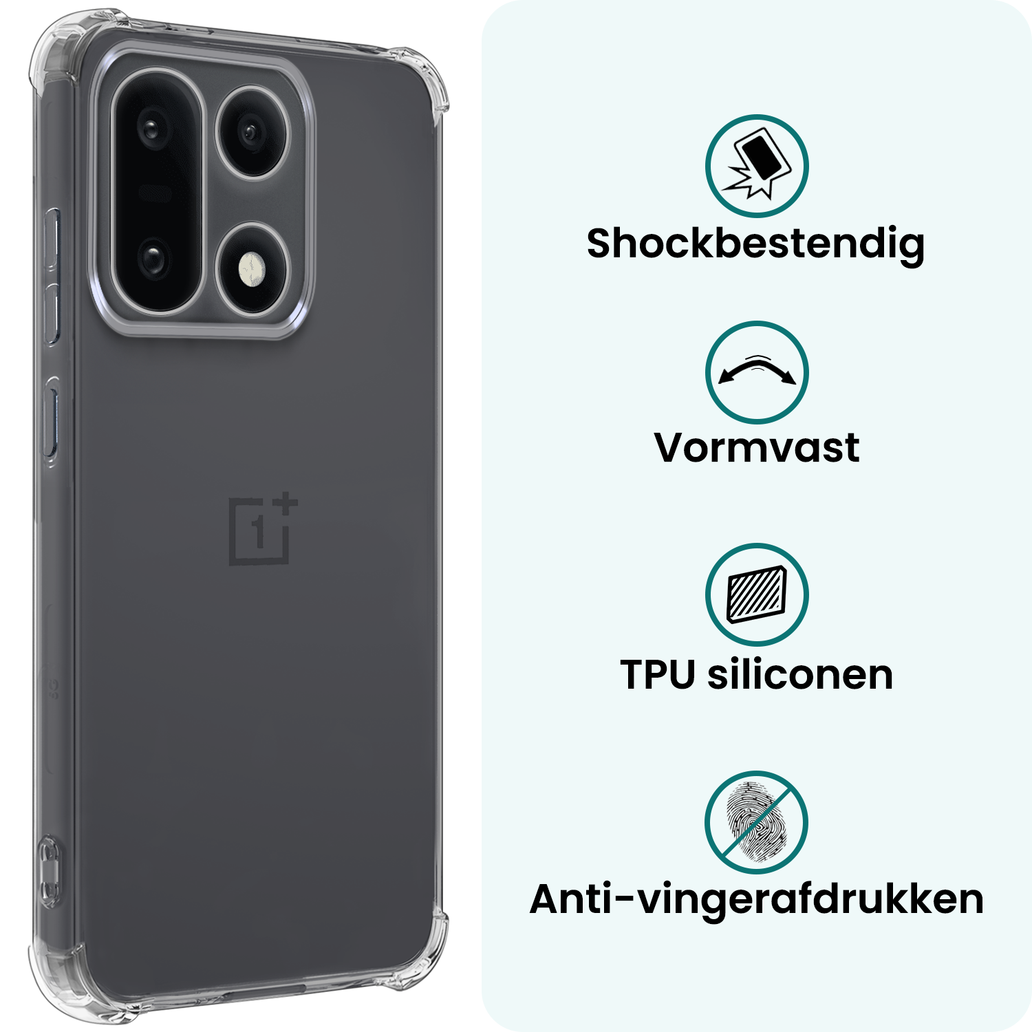 Forterra Forterra OnePlus 15 Hoesje Shockproof Met 2x Screenprotector