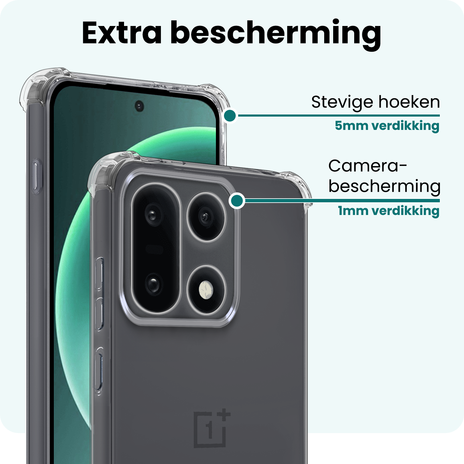 Forterra Forterra OnePlus 15 Hoesje Shockproof Met 2x Screenprotector