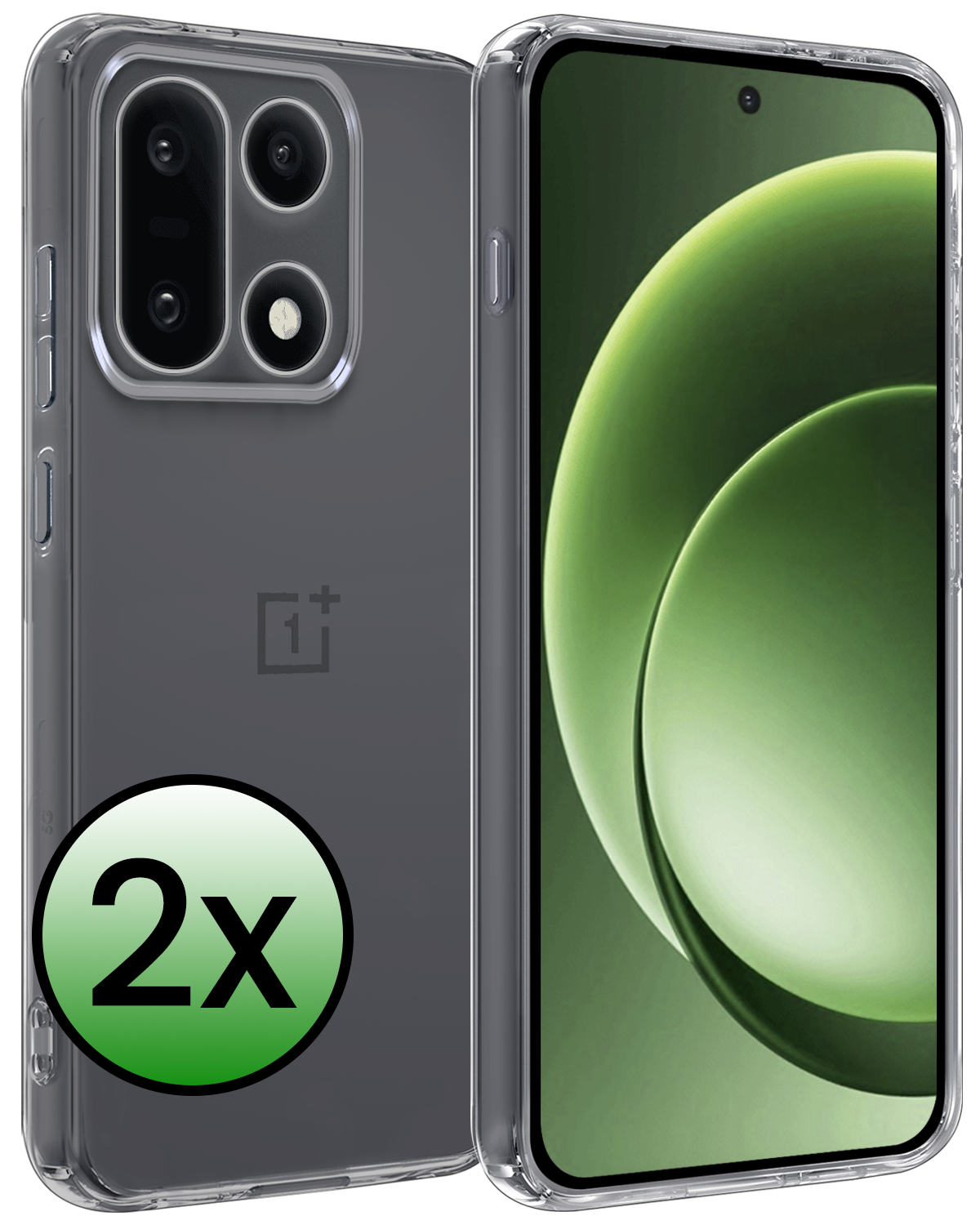 BASEY. BASEY. OnePlus 15 Hoesje Siliconen - Transparant - 2 PACK