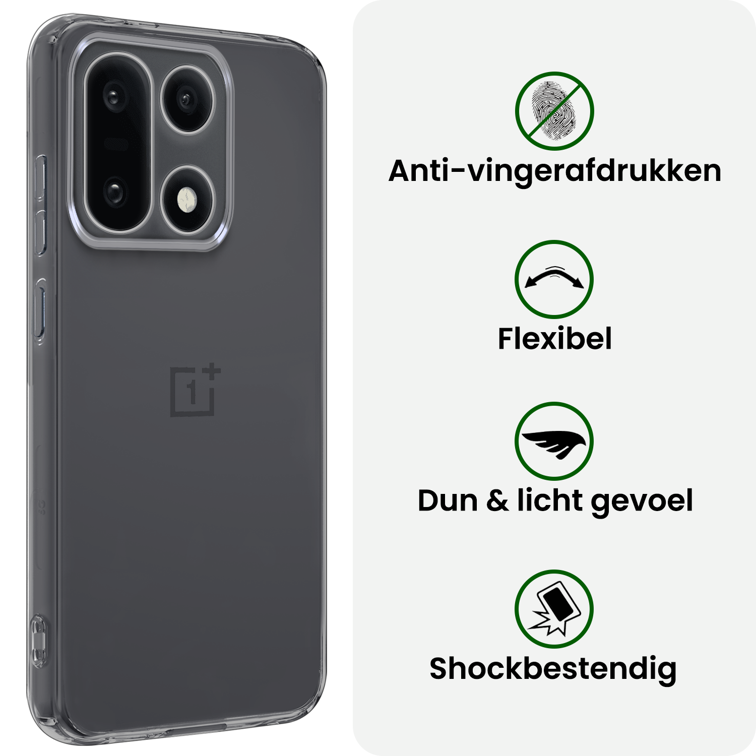BASEY. BASEY. OnePlus 15 Hoesje Siliconen - Transparant - 2 PACK