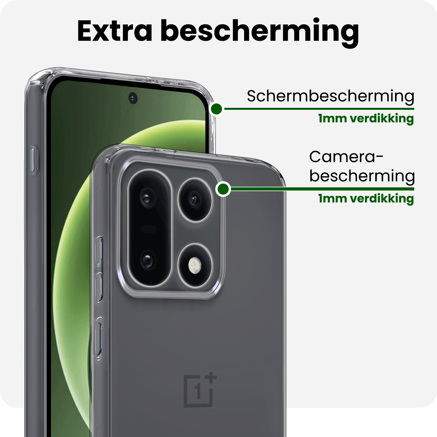 BASEY. BASEY. OnePlus 15 Hoesje Siliconen - Transparant - 2 PACK