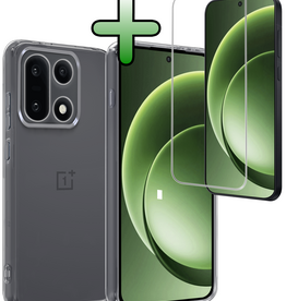 BASEY. BASEY. OnePlus 15 Hoesje Siliconen Met Screenprotector - Transparant