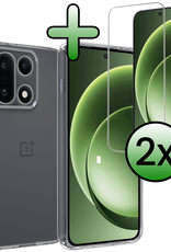 BASEY. BASEY. OnePlus 15 Hoesje Siliconen Met 2x Screenprotector - Transparant