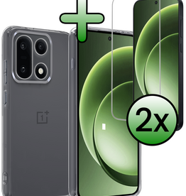 BASEY. BASEY. OnePlus 15 Hoesje Siliconen Met 2x Screenprotector - Transparant
