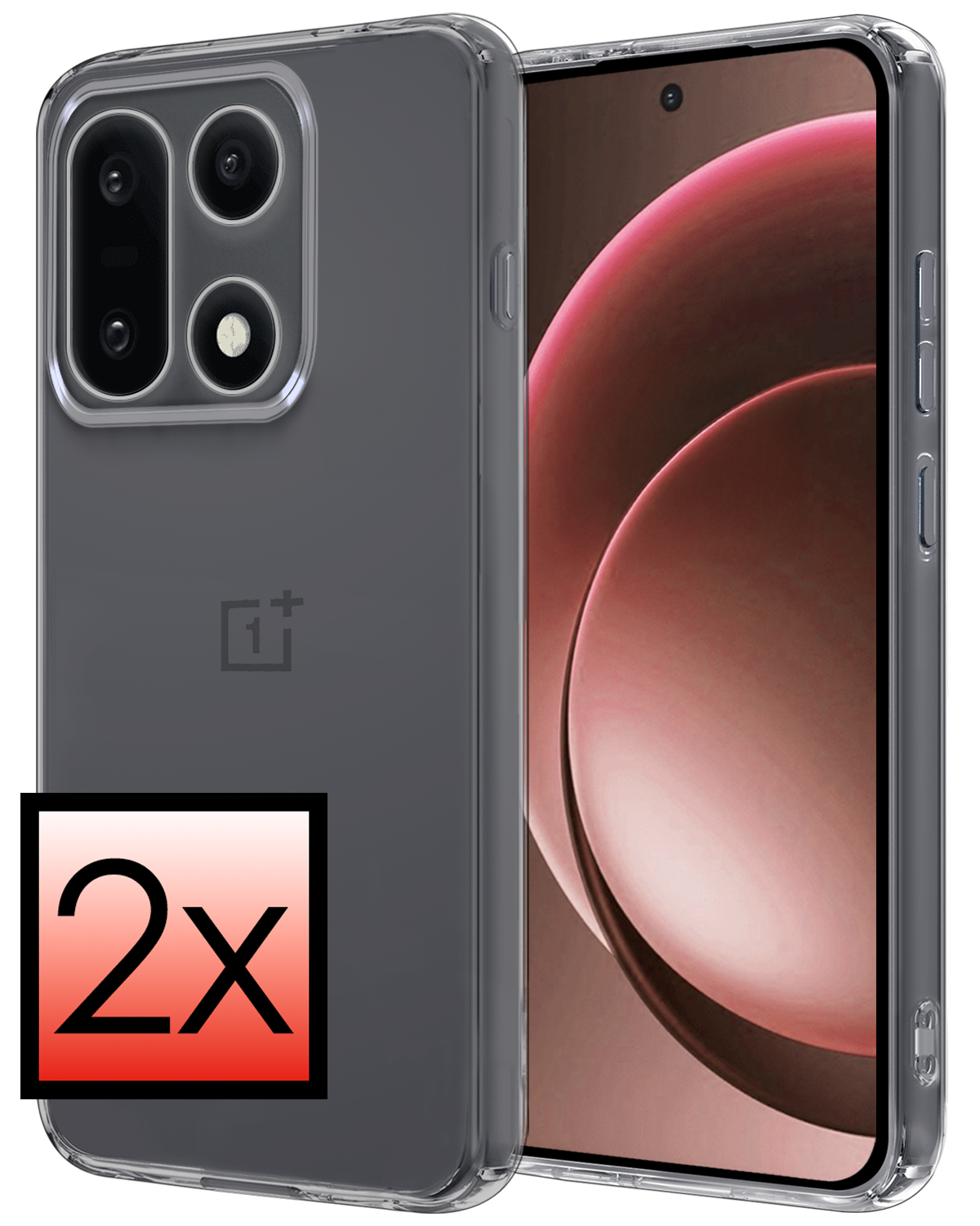 NoXx NoXx OnePlus 15 Hoesje Siliconen - Transparant - 2 PACK