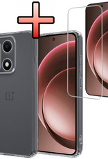 NoXx NoXx OnePlus 15 Hoesje Siliconen Met Screenprotector - Transparant