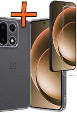 Nomfy Nomfy OnePlus 15 Hoesje Siliconen Met Screenprotector - Transparant