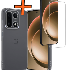 Nomfy Nomfy OnePlus 15 Hoesje Siliconen Met Screenprotector - Transparant