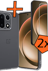 Nomfy Nomfy OnePlus 15 Hoesje Siliconen Met 2x Screenprotector - Transparant