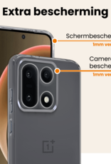 Nomfy Nomfy OnePlus 15 Hoesje Siliconen Met 2x Screenprotector - Transparant
