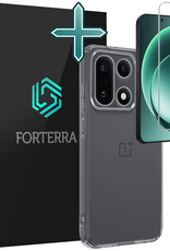 Forterra Forterra OnePlus 15 Hoesje Siliconen Met Screenprotector - Transparant