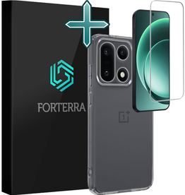 Forterra Forterra OnePlus 15 Hoesje Siliconen Met Screenprotector - Transparant
