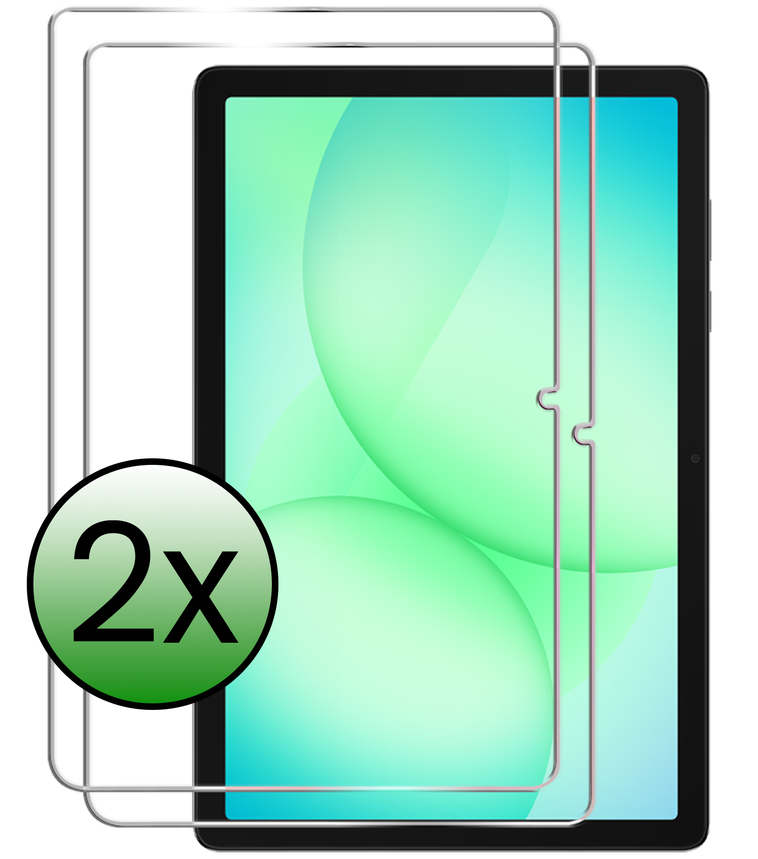 BASEY. Screenprotector Geschikt voor Samsung Galaxy Tab A9 Plus Screenprotector Tempered Glass - Screenprotector Geschikt voor Samsung Tab A9 Plus Screen Protector Beschermglas - 2 Stuks