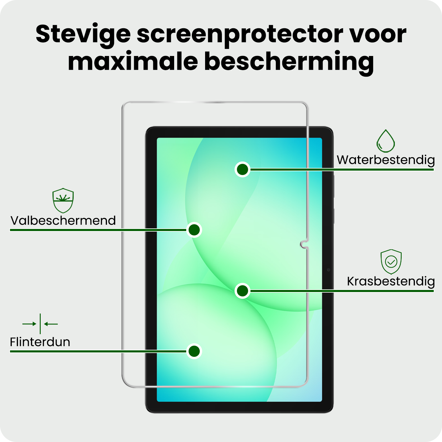 BASEY. Screenprotector Geschikt voor Samsung Galaxy Tab A9 Plus Screenprotector Tempered Glass - Screenprotector Geschikt voor Samsung Tab A9 Plus Screen Protector Beschermglas - 3 Stuks