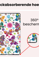 NoXx NoXx Samsung Galaxy Tab A11 Plus Hoes Met Screenprotector - Vlinders
