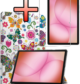 NoXx NoXx Samsung Galaxy Tab A11 Plus Hoes Met Screenprotector - Vlinders