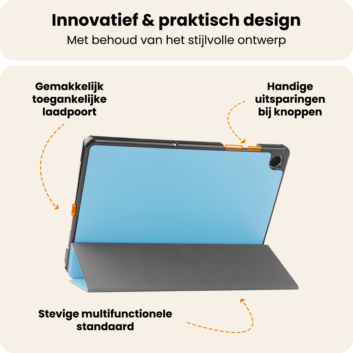 Nomfy Nomfy Samsung Galaxy Tab A11 Plus Hoes - Lichtblauw