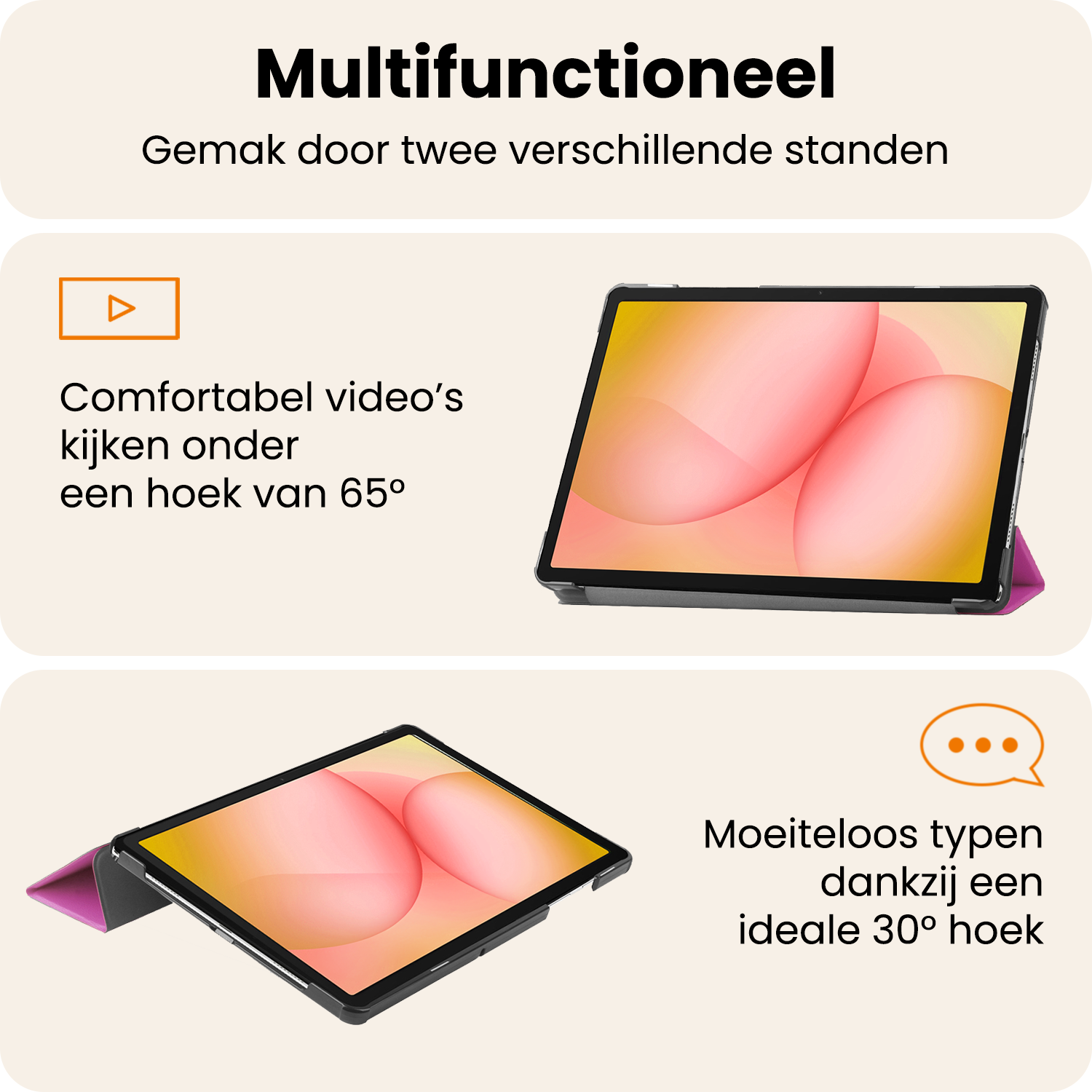 Nomfy Nomfy Samsung Galaxy Tab A11 Plus Hoes - Paars