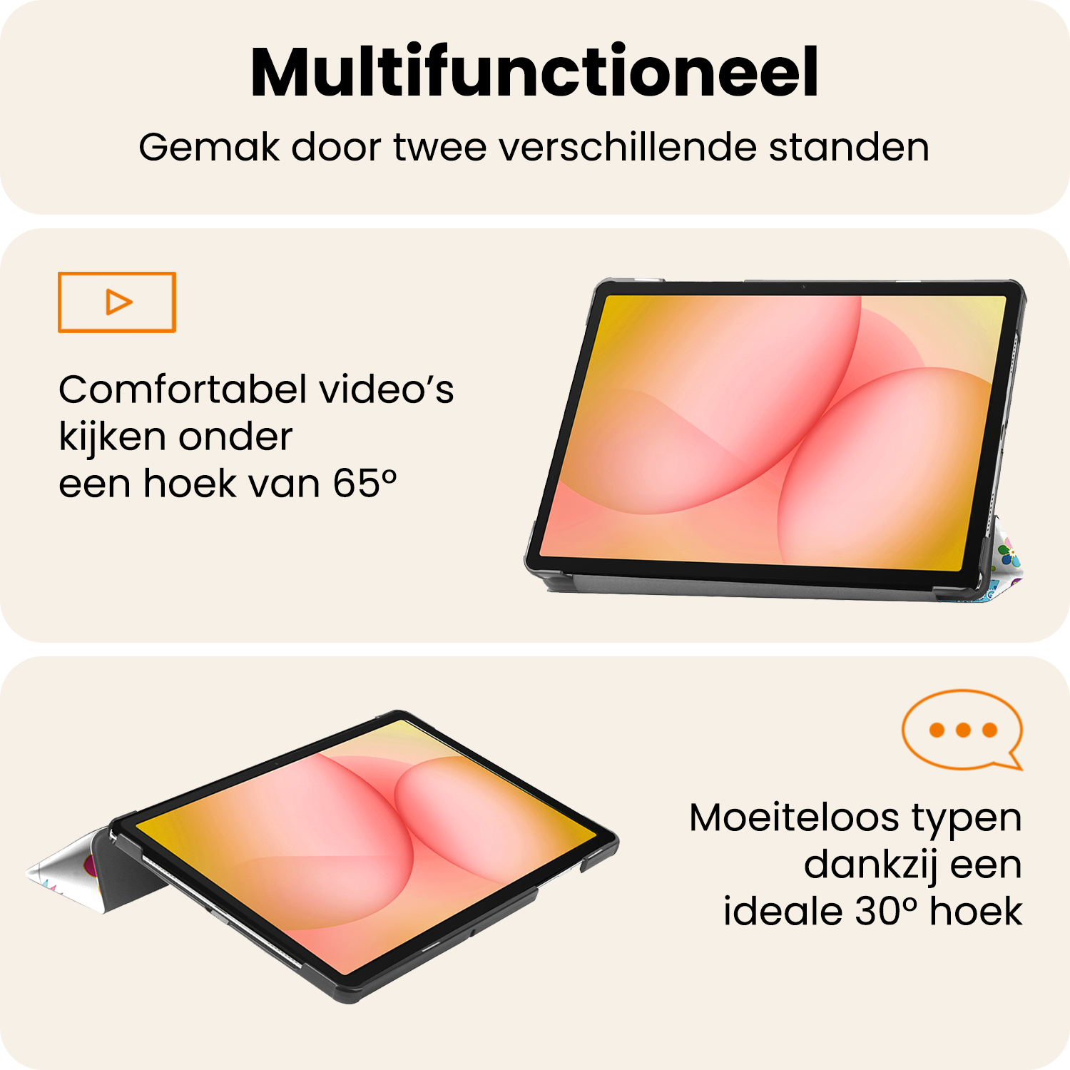 Nomfy Nomfy Samsung Galaxy Tab A11 Plus Hoes - Vlinders