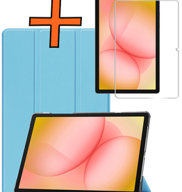 Nomfy Nomfy Samsung Galaxy Tab A11 Plus Hoes Met Screenprotector - Lichtblauw